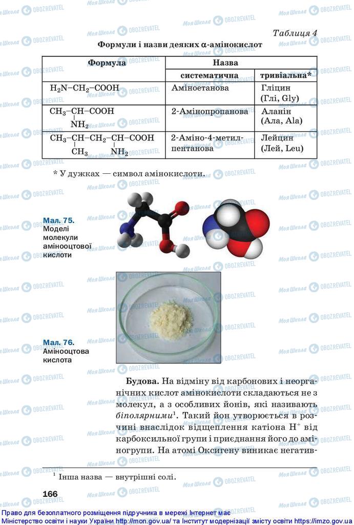 Підручники Хімія 10 клас сторінка 166