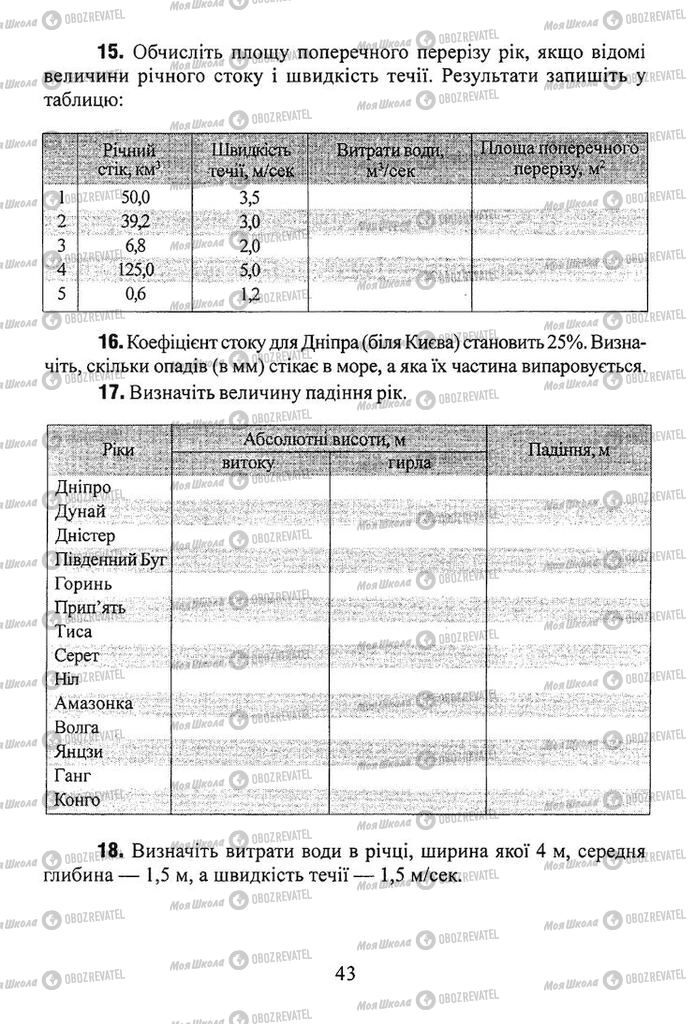 Підручники Географія 8 клас сторінка 43