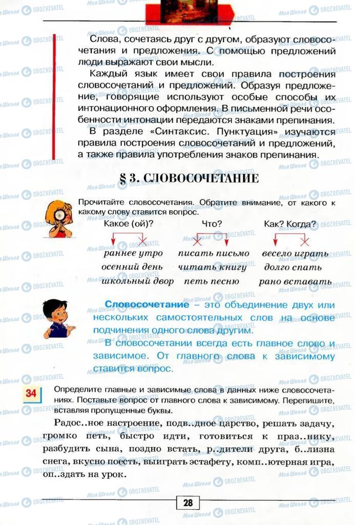 Підручники Російська мова 5 клас сторінка  28
