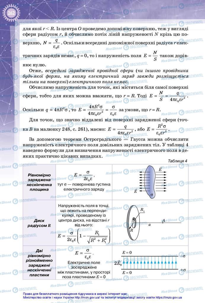 Підручники Фізика 10 клас сторінка 262