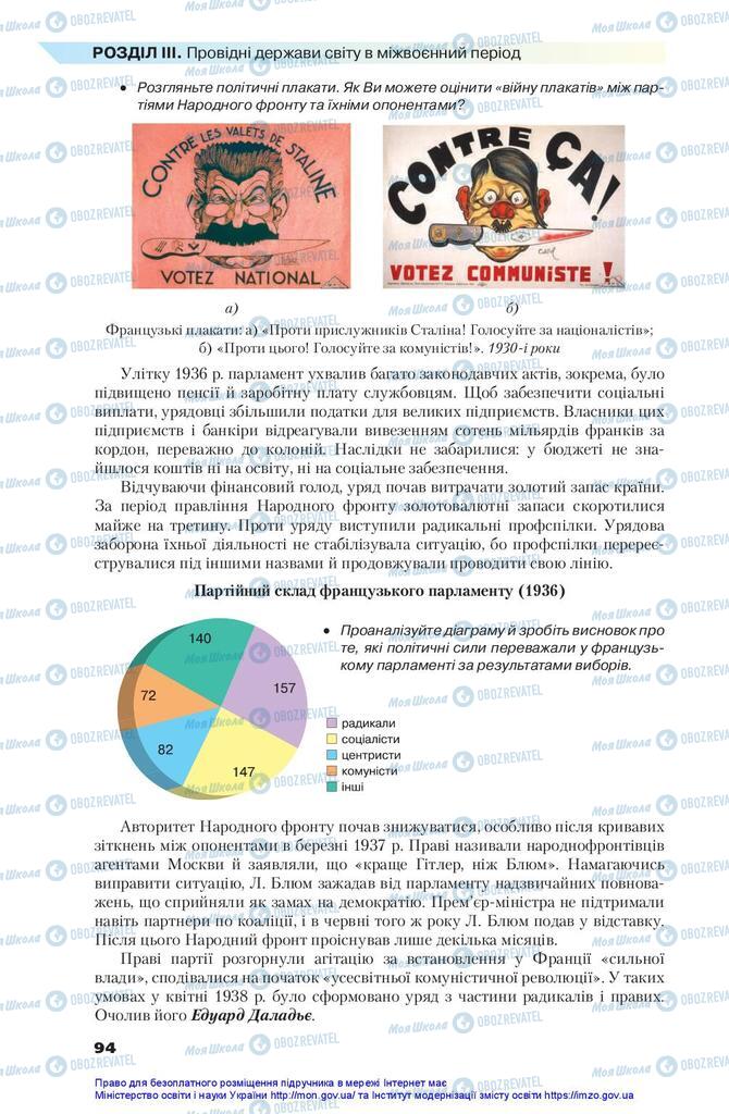 Підручники Всесвітня історія 10 клас сторінка 94