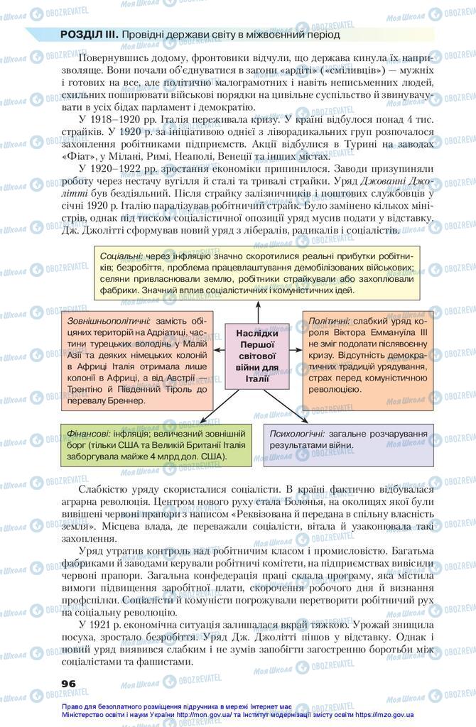 Підручники Всесвітня історія 10 клас сторінка 96