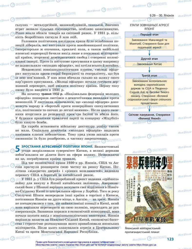 Підручники Всесвітня історія 10 клас сторінка 123