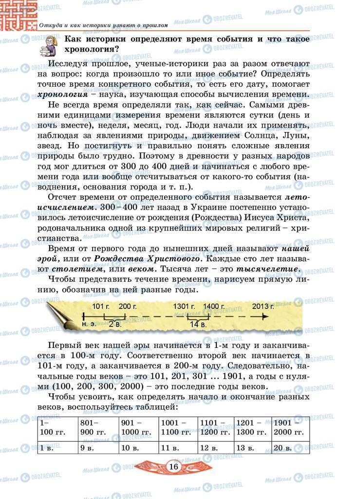 Підручники Історія України 5 клас сторінка  16