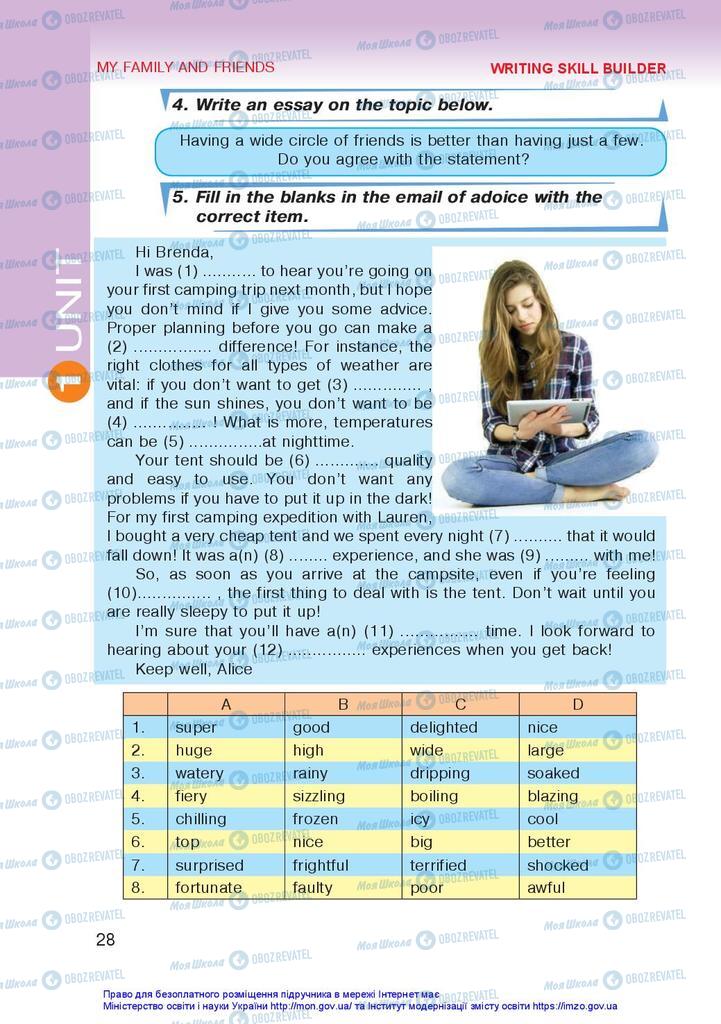 Підручники Англійська мова 10 клас сторінка 28