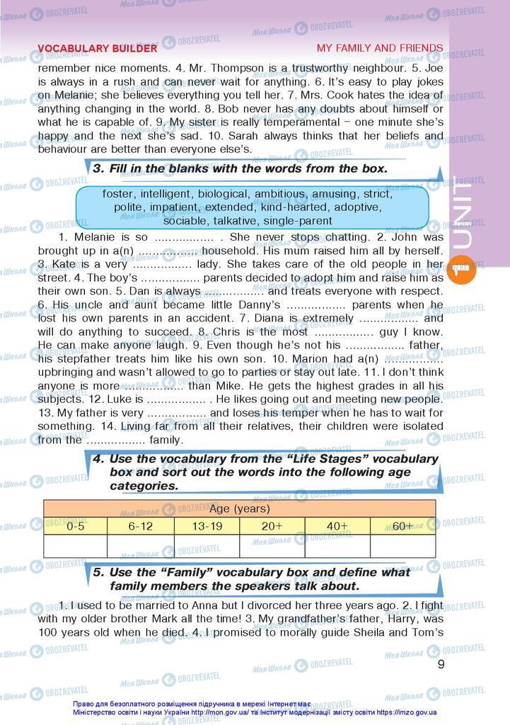 Підручники Англійська мова 10 клас сторінка  9