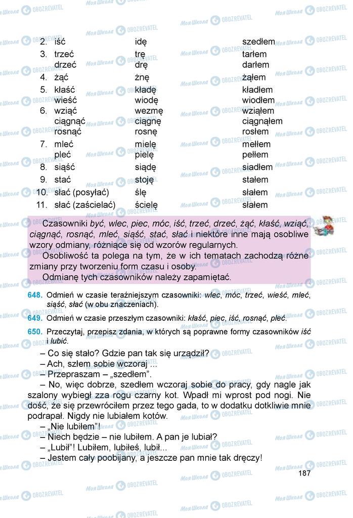 Підручники Польська мова 6 клас сторінка 187