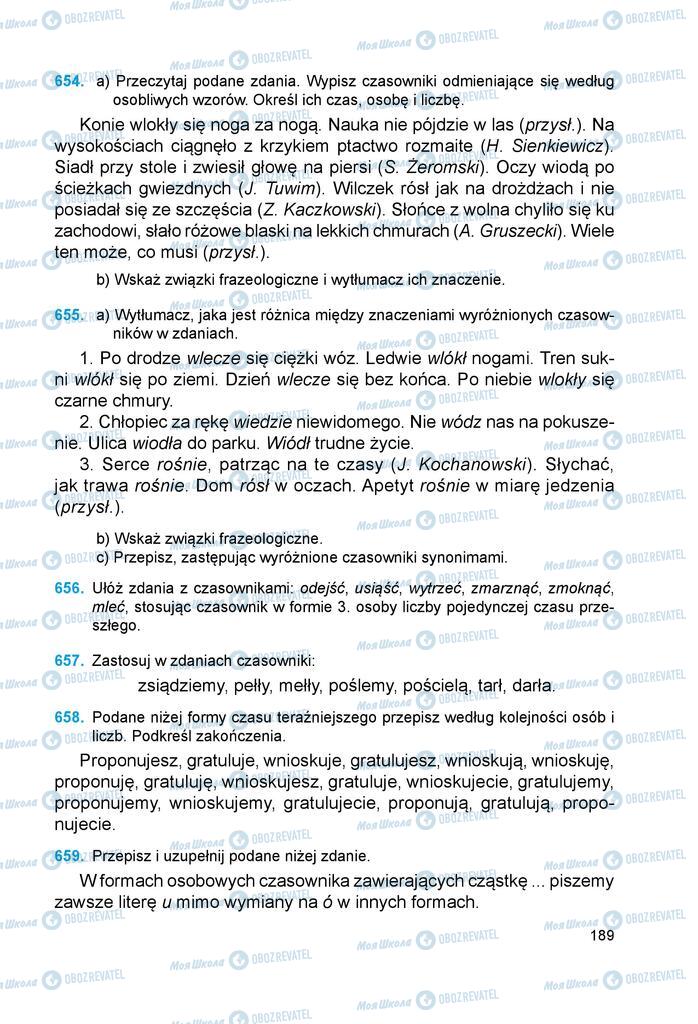 Учебники Польский язык 6 класс страница 189