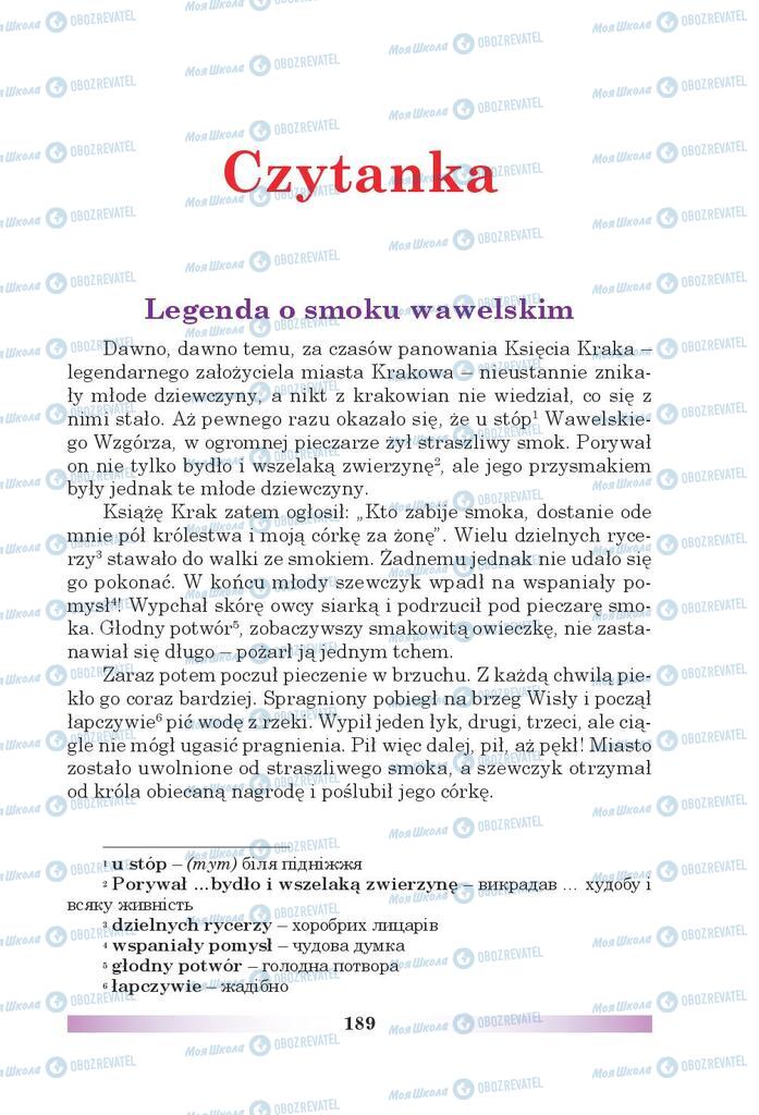 Підручники Польська мова 5 клас сторінка  189