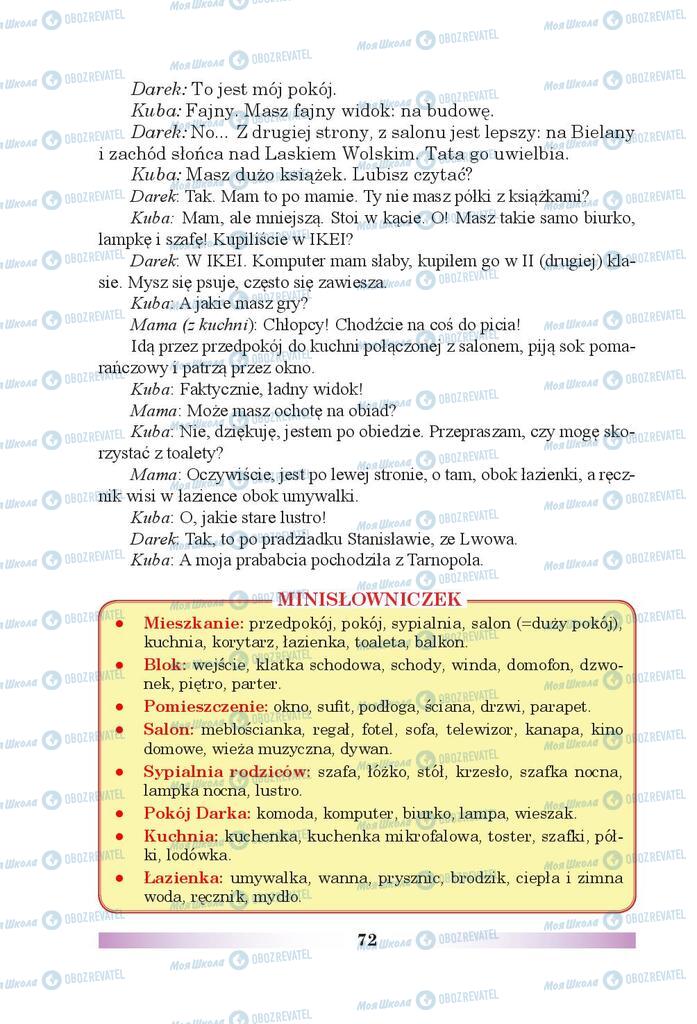 Підручники Польська мова 5 клас сторінка  72