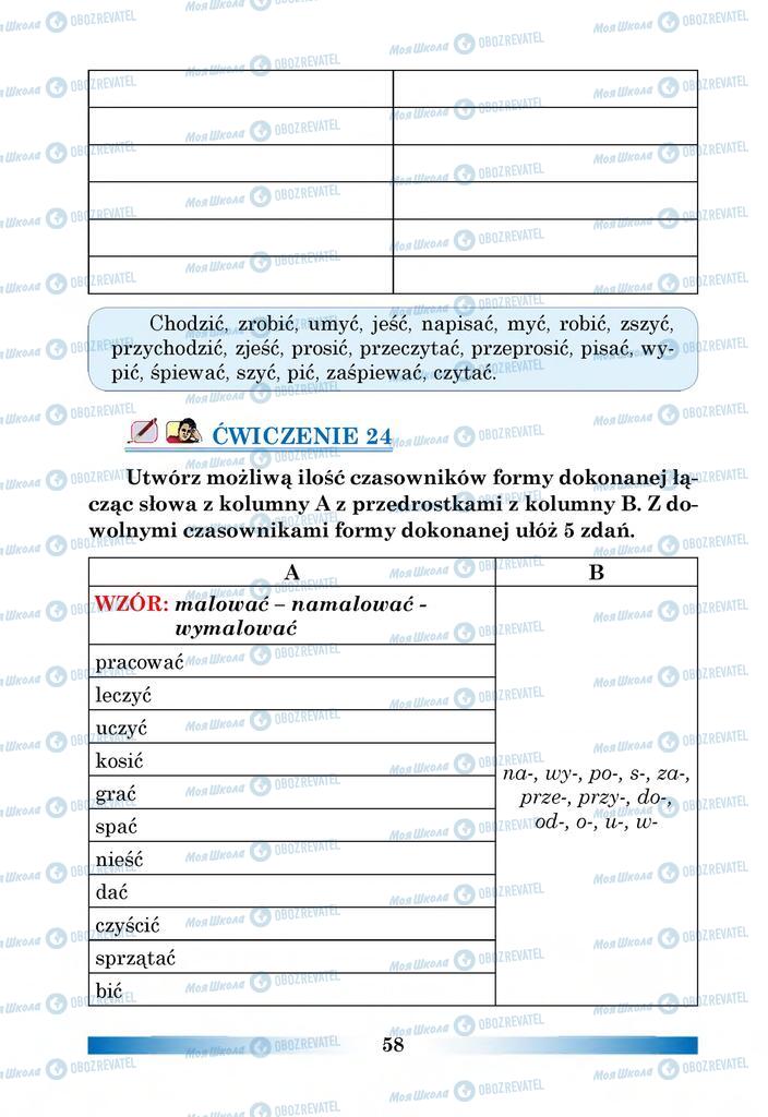 Підручники Польська мова 6 клас сторінка 58