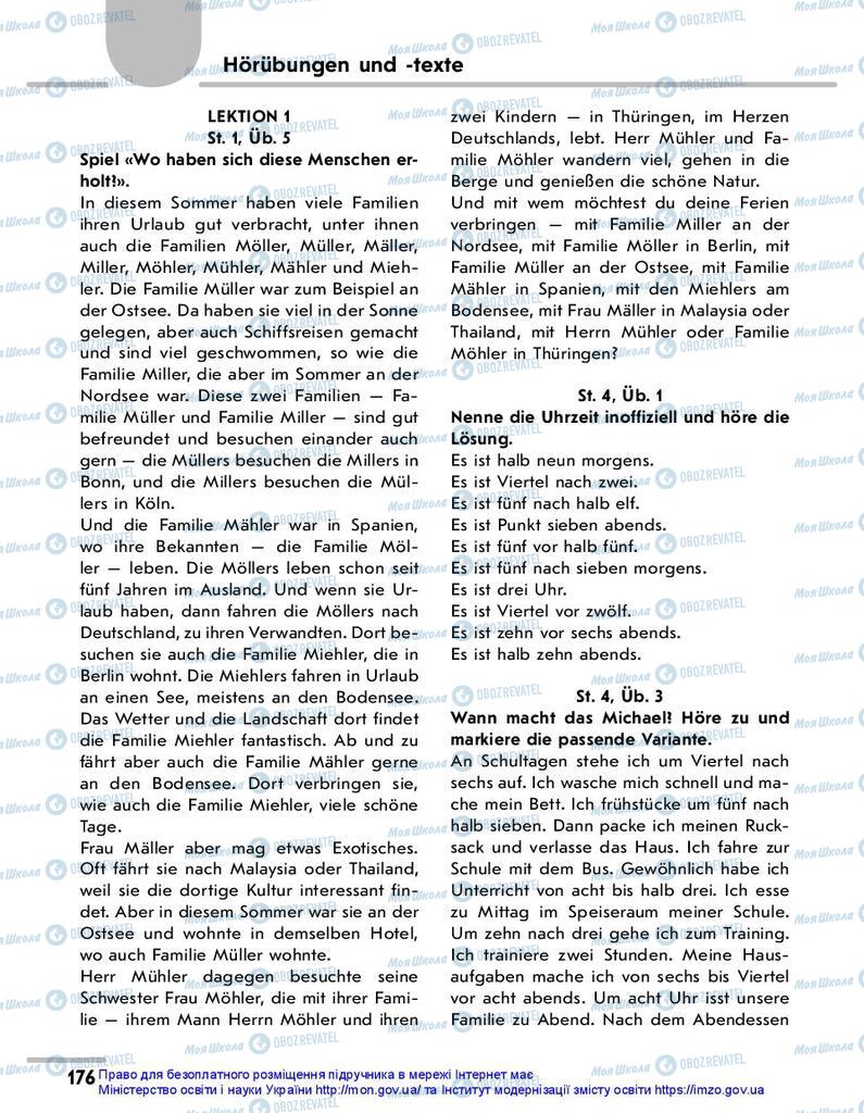 Підручники Німецька мова 10 клас сторінка  176