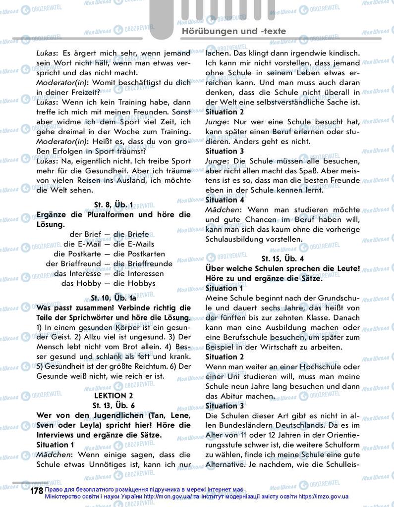 Учебники Немецкий язык 10 класс страница 178