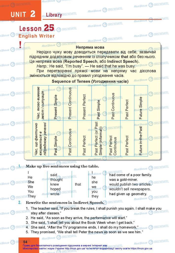 Учебники Английский язык 10 класс страница 54