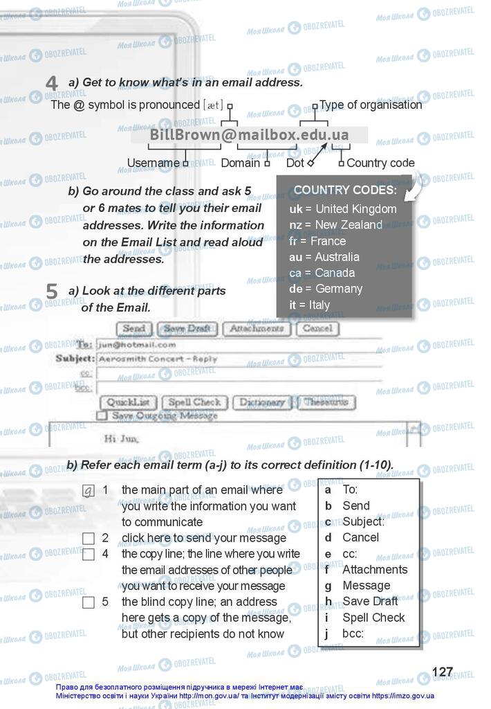 Підручники Англійська мова 10 клас сторінка 127