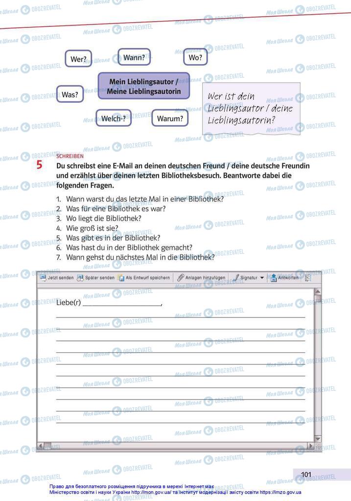 Підручники Німецька мова 10 клас сторінка 101