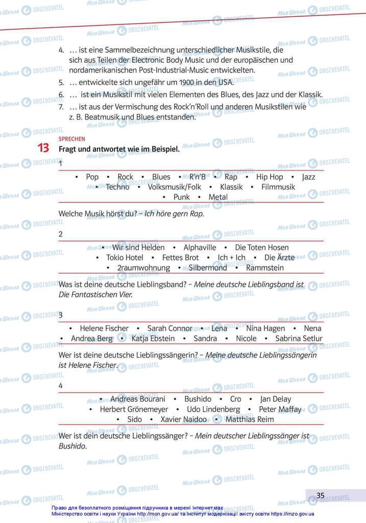 Учебники Немецкий язык 10 класс страница 35