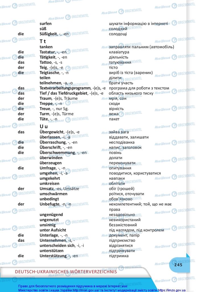 Підручники Німецька мова 10 клас сторінка 245