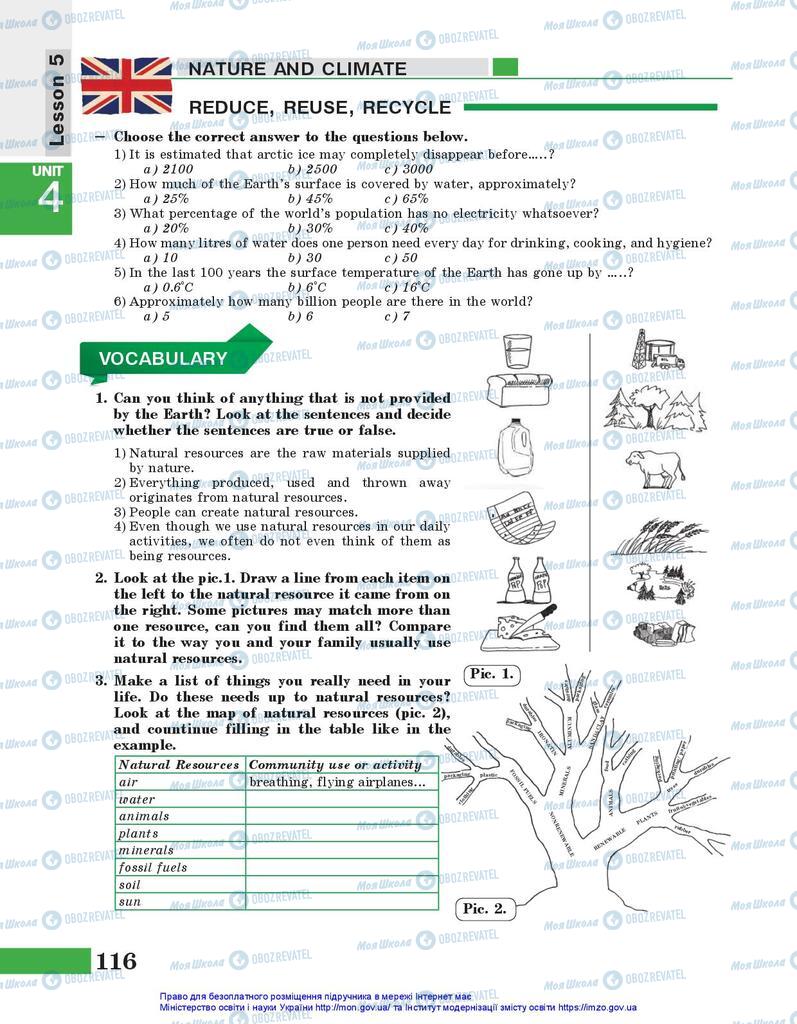 Підручники Англійська мова 10 клас сторінка 116