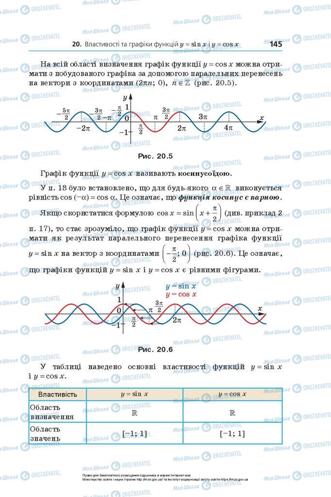 Підручники Алгебра 10 клас сторінка 145