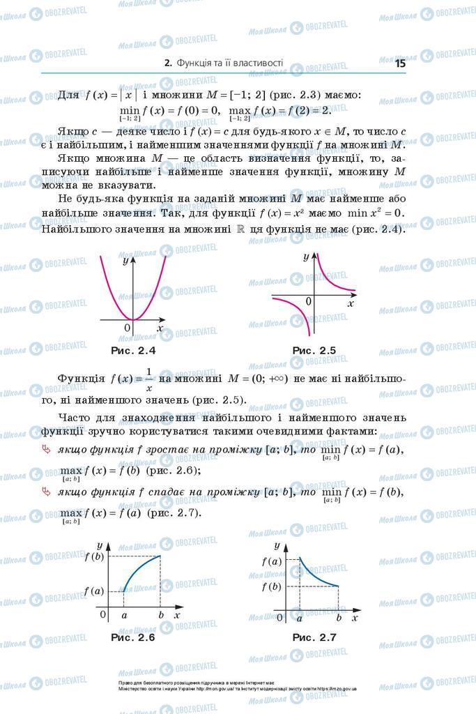 Підручники Алгебра 10 клас сторінка 15