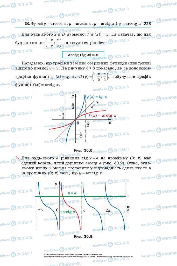 Підручники Алгебра 10 клас сторінка 223