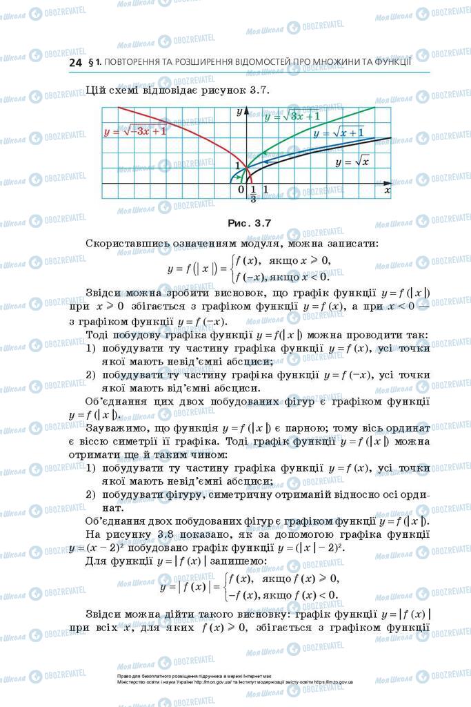 Підручники Алгебра 10 клас сторінка 24