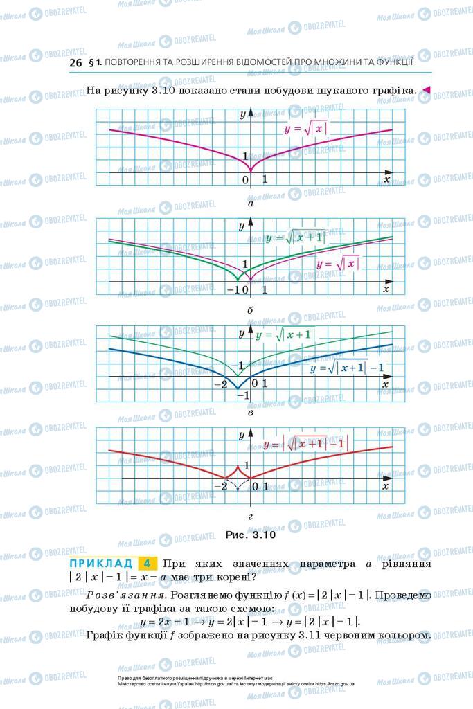 Підручники Алгебра 10 клас сторінка 26