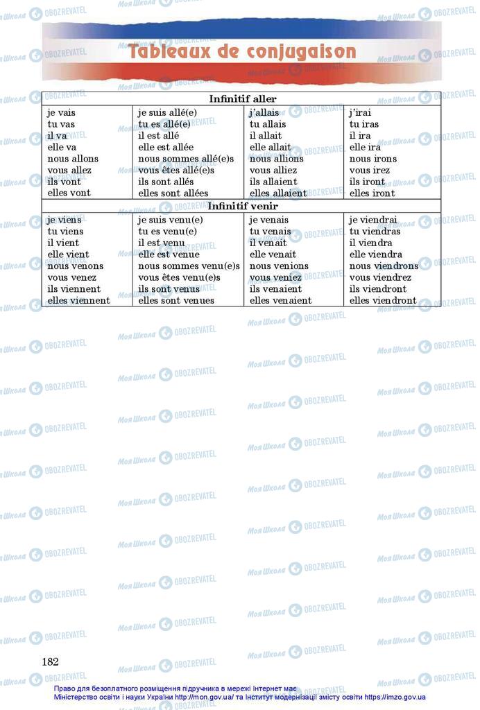Підручники Французька мова 10 клас сторінка 182