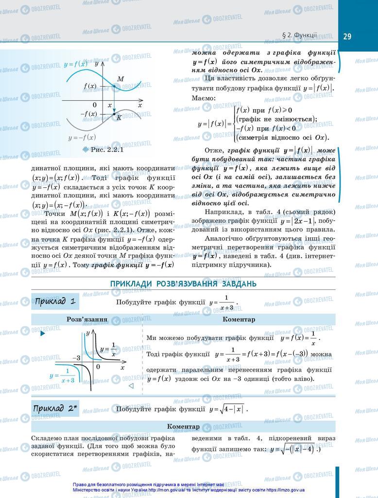 Підручники Алгебра 10 клас сторінка 29