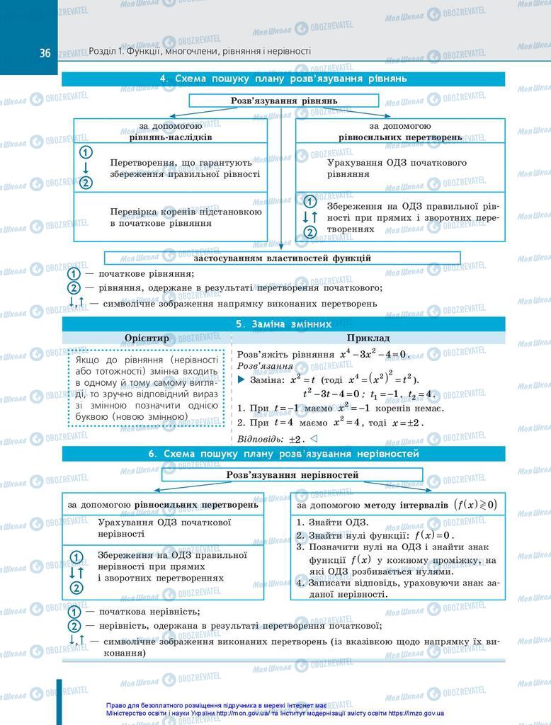 Учебники Алгебра 10 класс страница 36