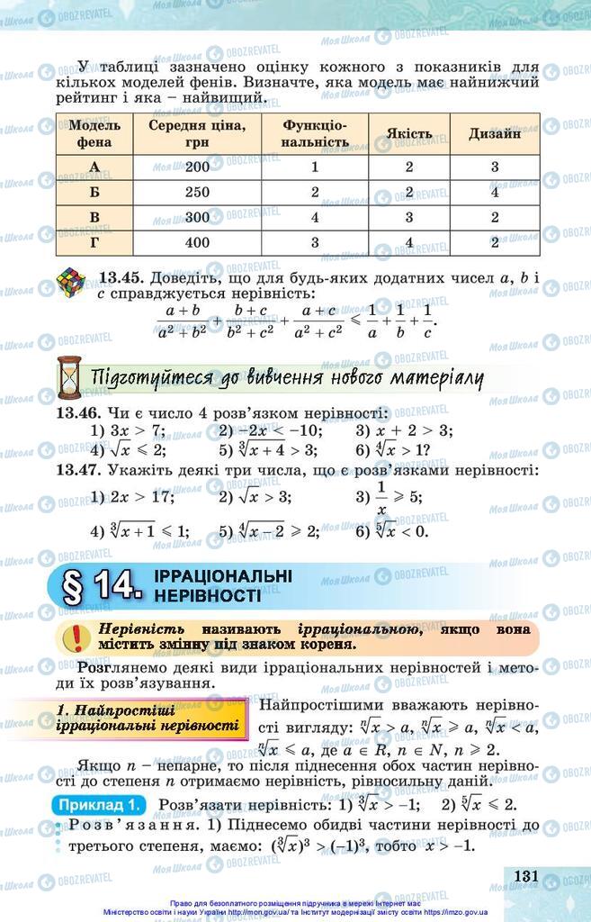 Учебники Алгебра 10 класс страница 131