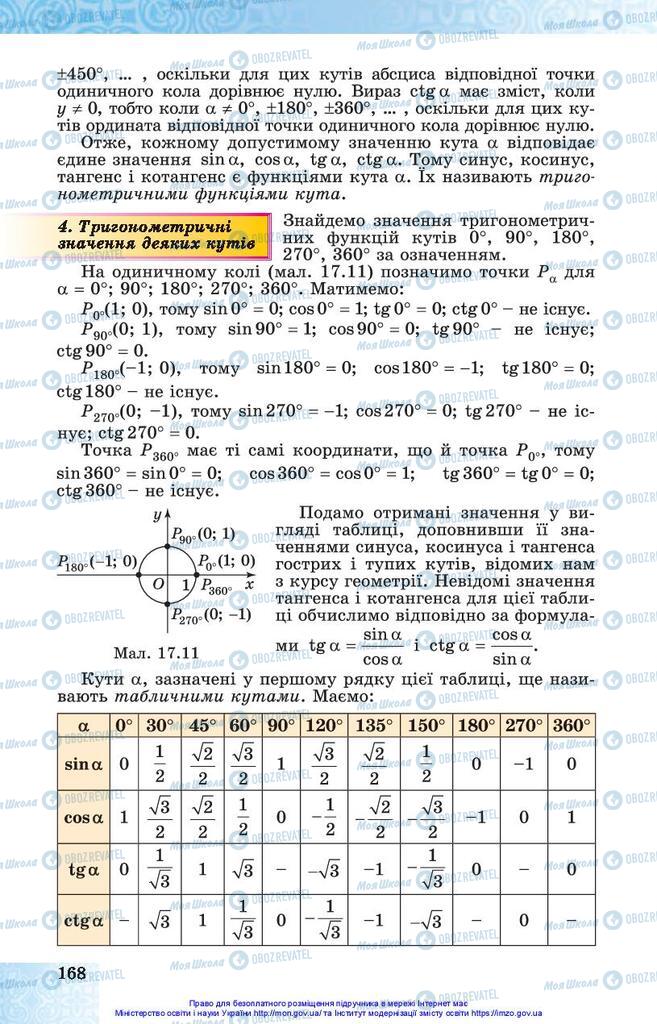 Учебники Алгебра 10 класс страница 168