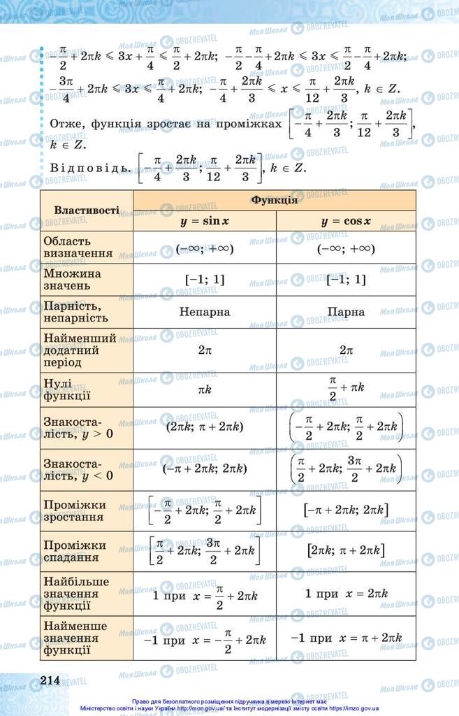 Учебники Алгебра 10 класс страница 214