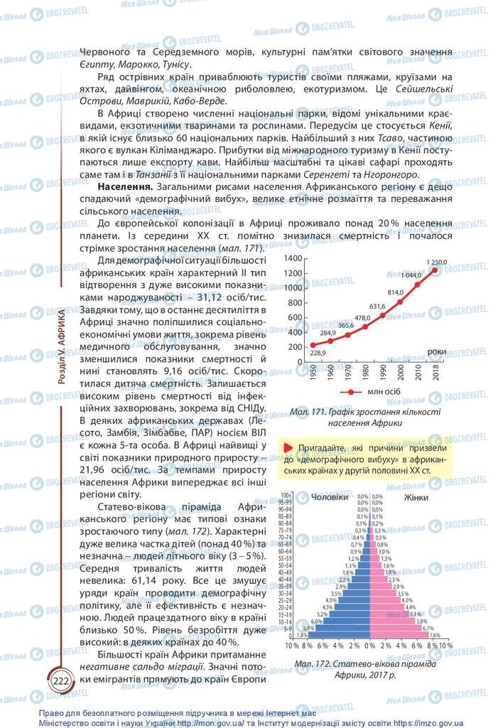 Підручники Географія 10 клас сторінка 222