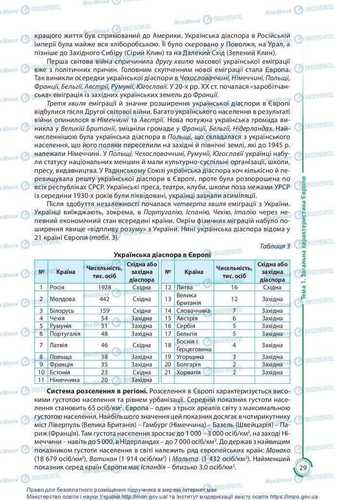 Підручники Географія 10 клас сторінка 29