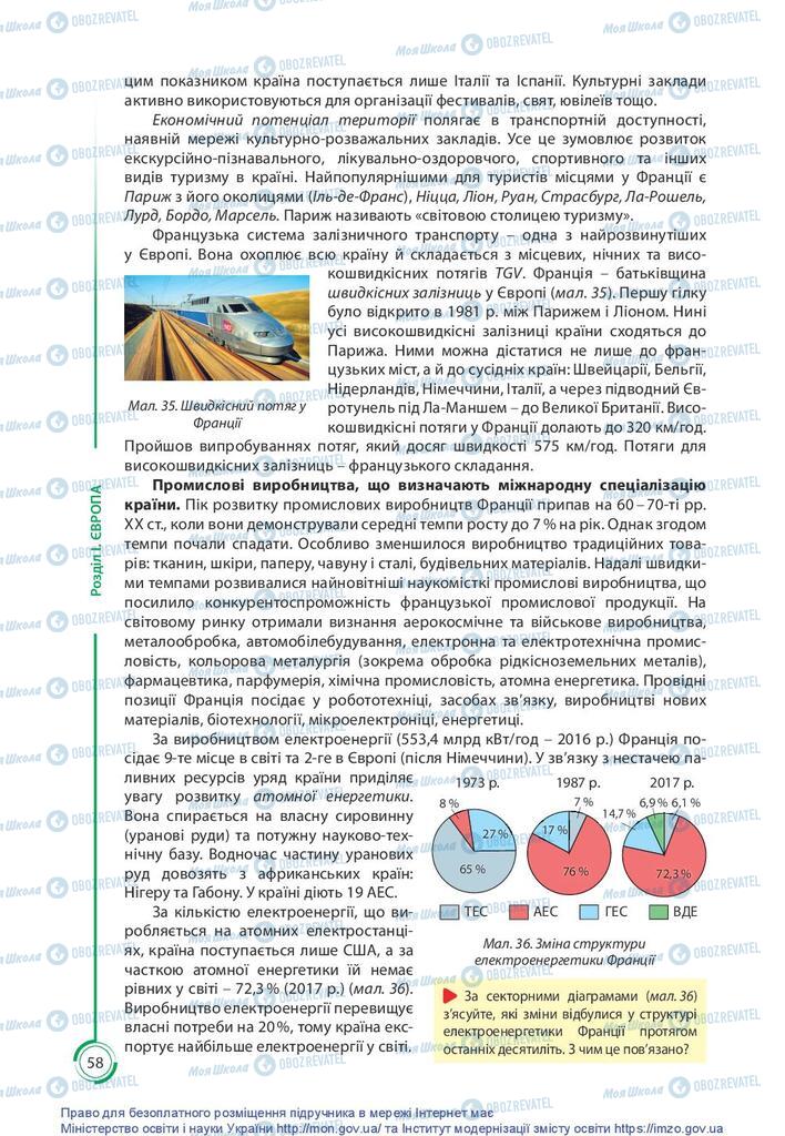 Підручники Географія 10 клас сторінка 58