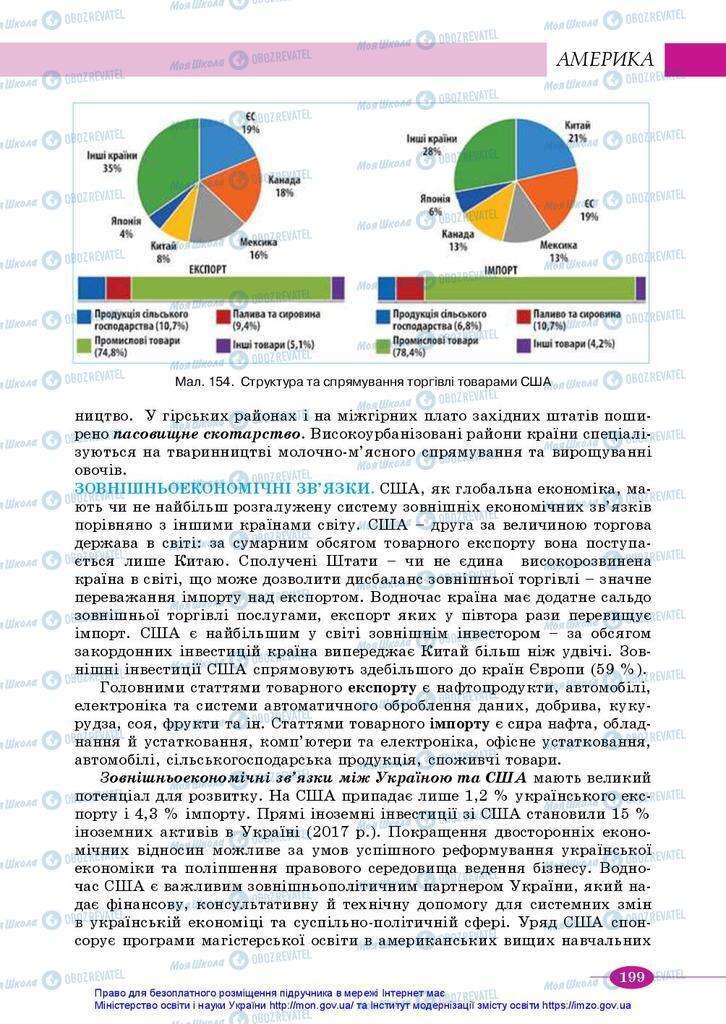 Підручники Географія 10 клас сторінка 199