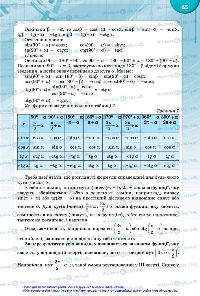 Підручники Математика 10 клас сторінка 65