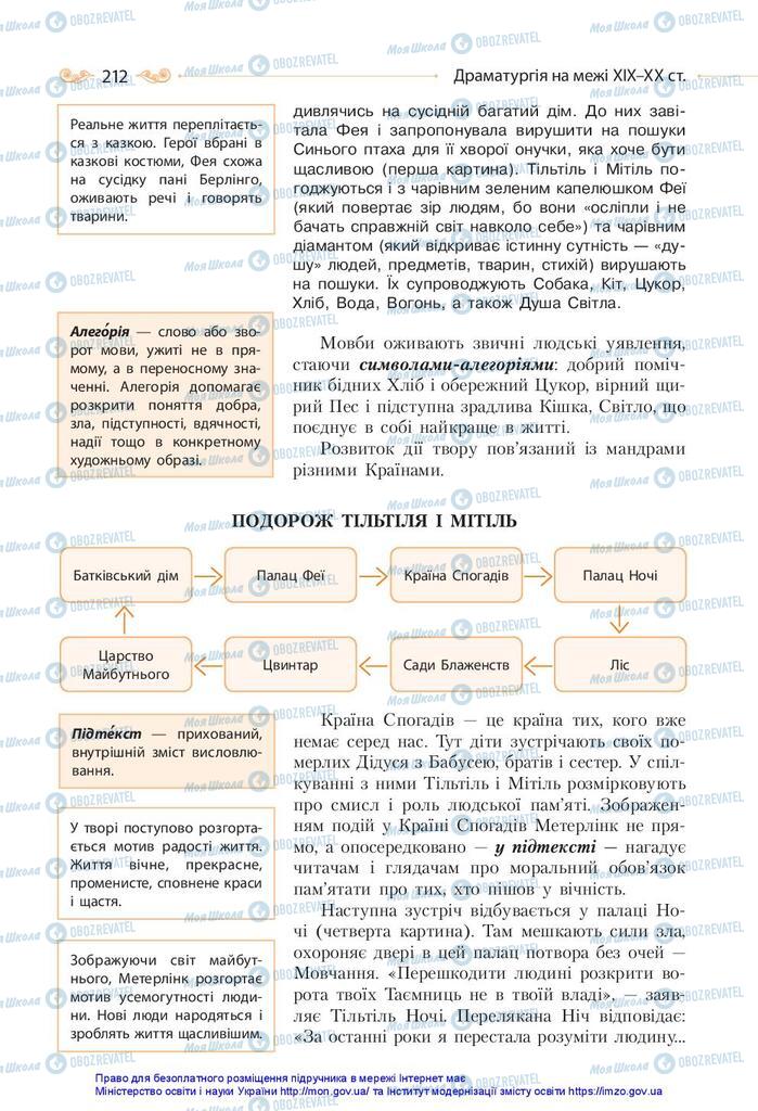 Учебники Зарубежная литература 10 класс страница 212