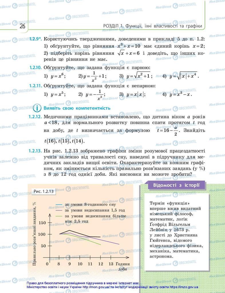 Підручники Математика 10 клас сторінка 26