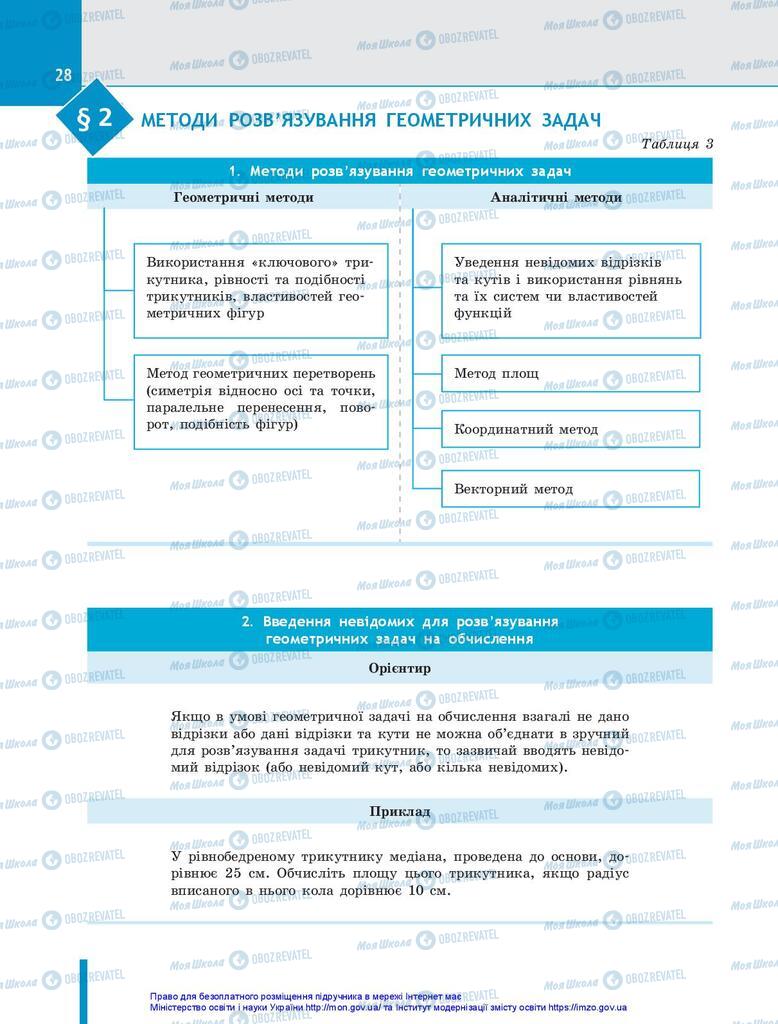 Підручники Геометрія 10 клас сторінка 28