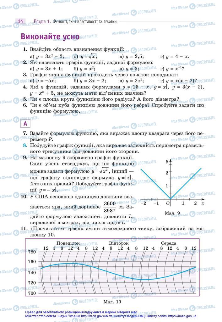 Учебники Математика 10 класс страница 14