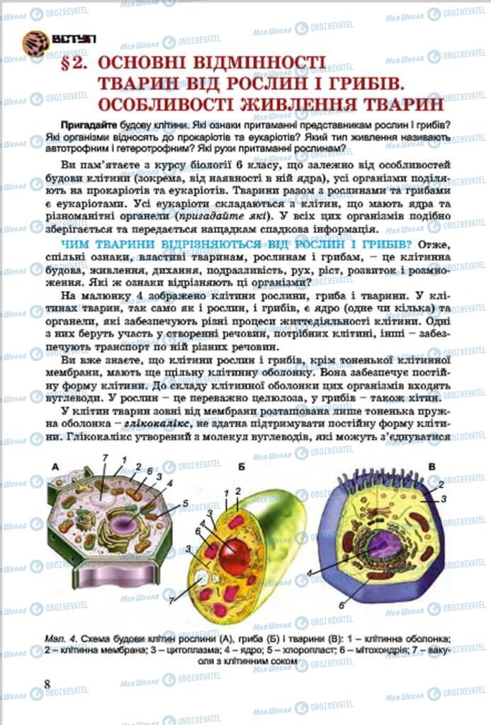 Учебники Биология 7 класс страница 8