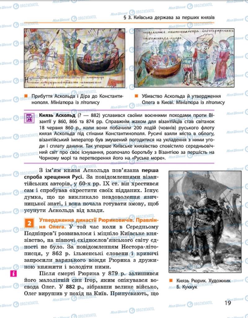 Учебники История Украины 7 класс страница 19