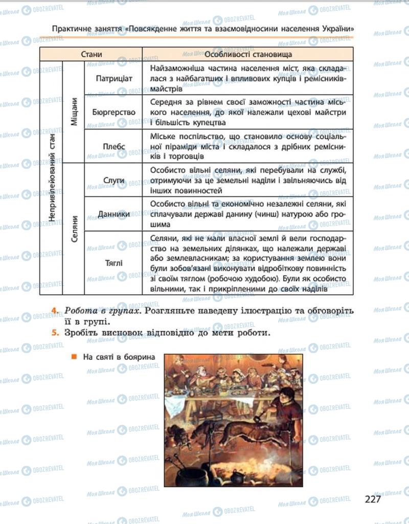 Підручники Історія України 7 клас сторінка 227