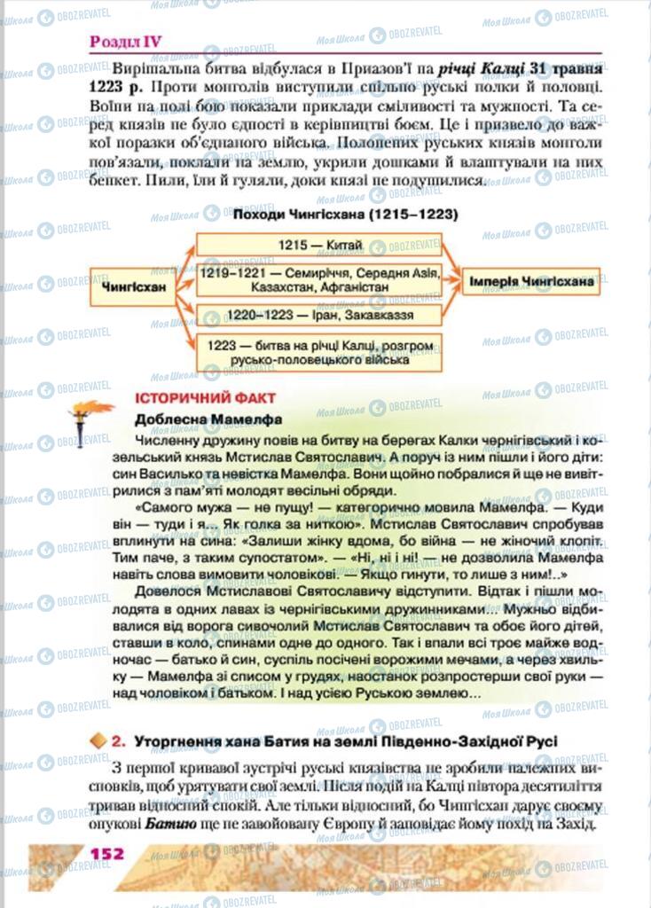 Підручники Історія України 7 клас сторінка 152