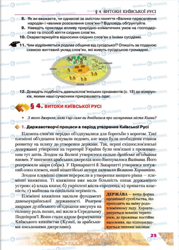 Підручники Історія України 7 клас сторінка 25