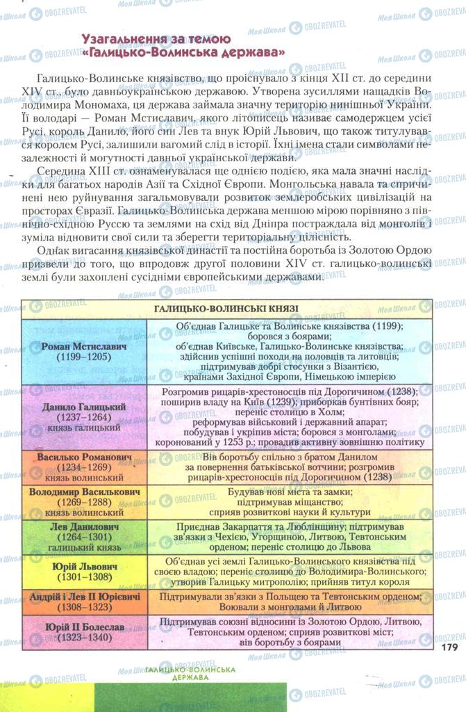 Підручники Історія України 7 клас сторінка 179