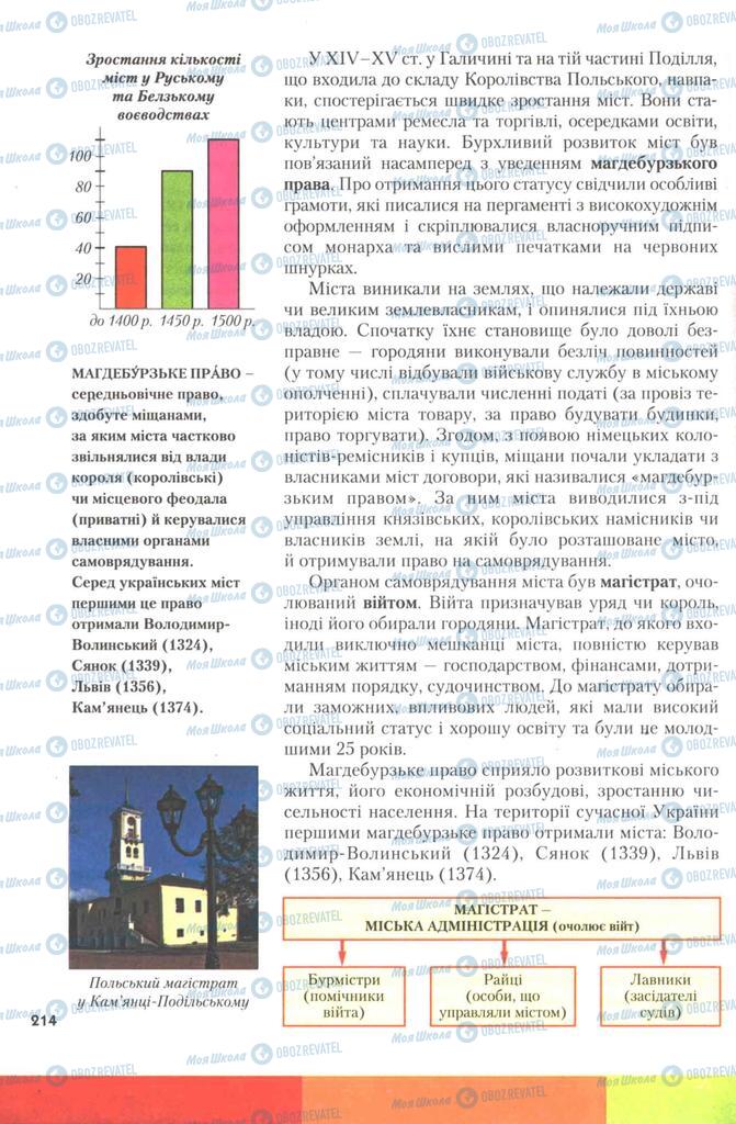 Учебники История Украины 7 класс страница 214